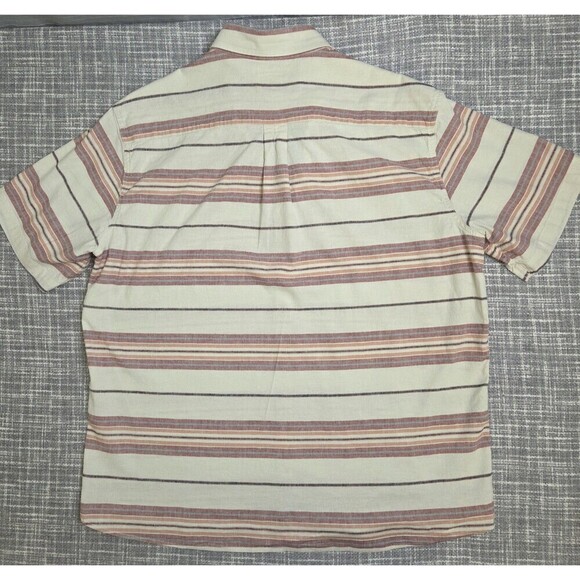LL Bean Hemp Blend Backyard BBQ Shirt Neutral Tones SS Untucked Length Men’s L - Picture 10 of 12